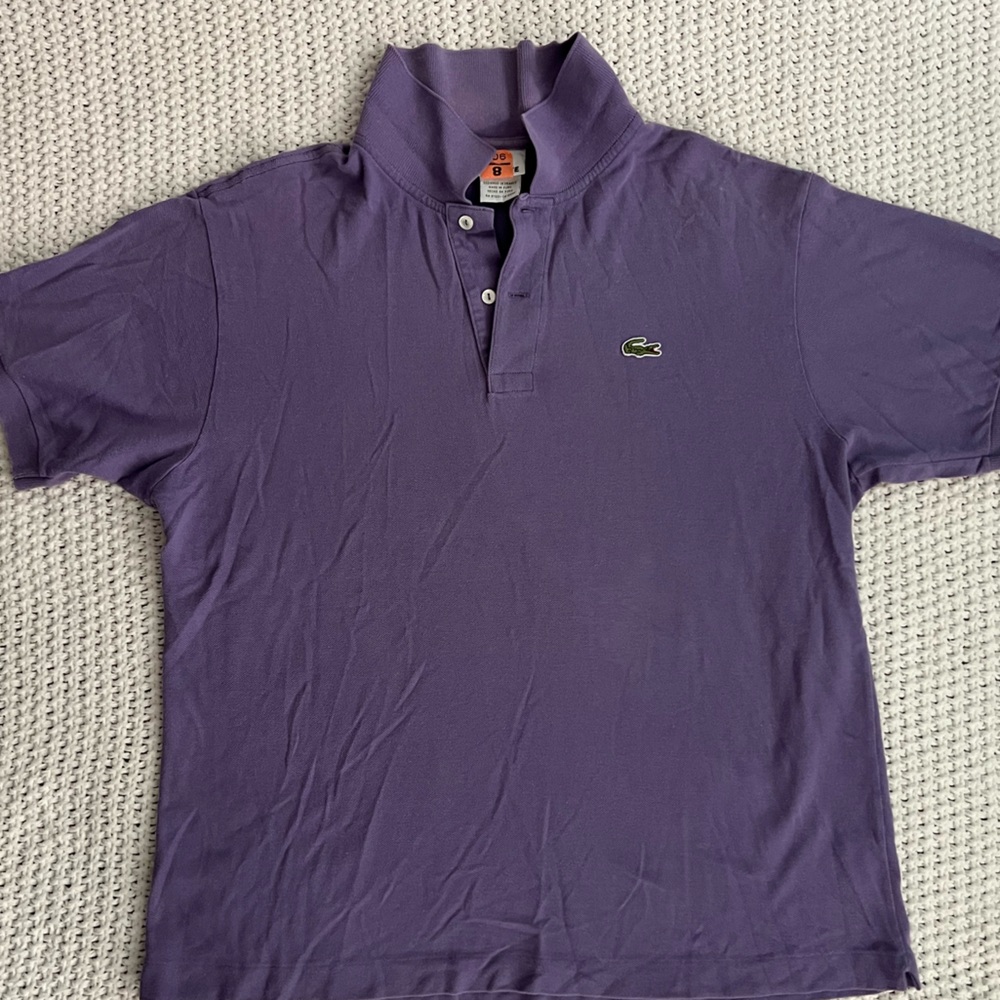 Lacoste Polo Shirt Men Size 6 Lavender Preppy